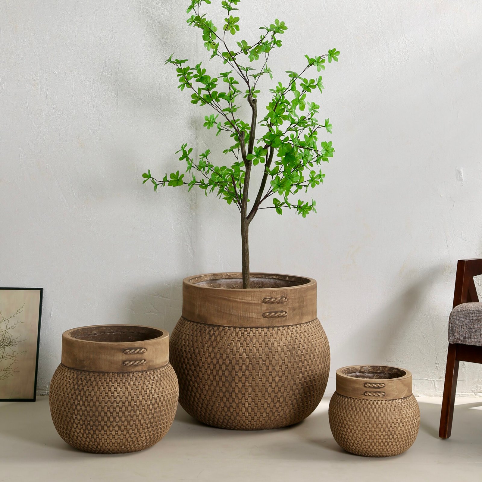 YT-811 Wood Tone magnesium oxide planter